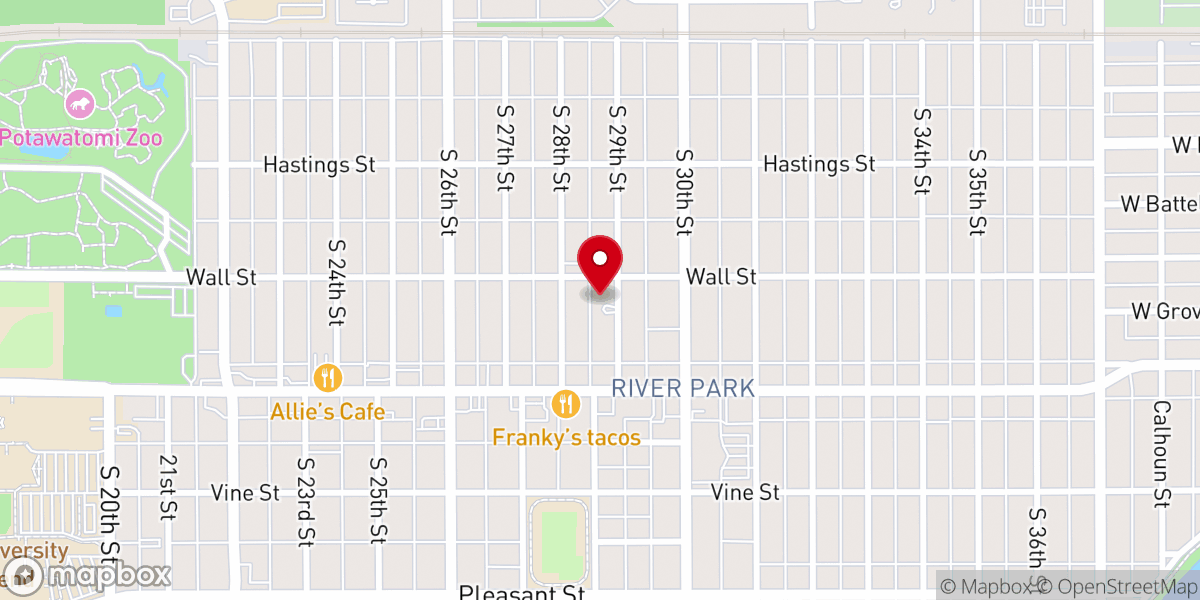 Map showing location of Our Redeemer Lutheran Church