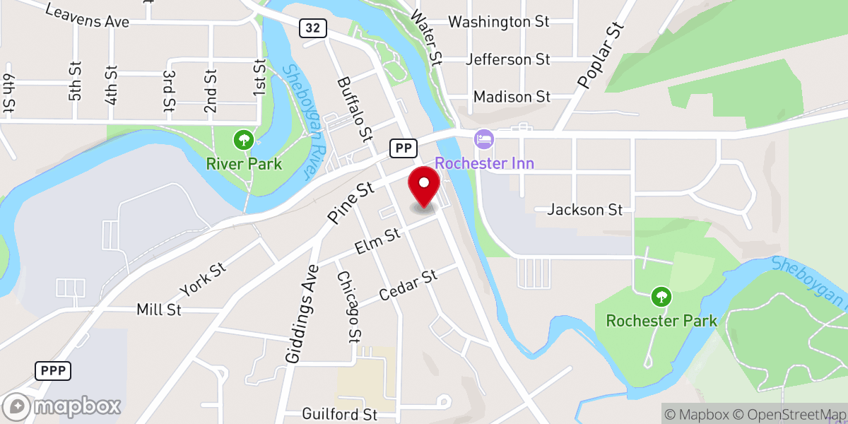 Map showing location of St. Peter's Church