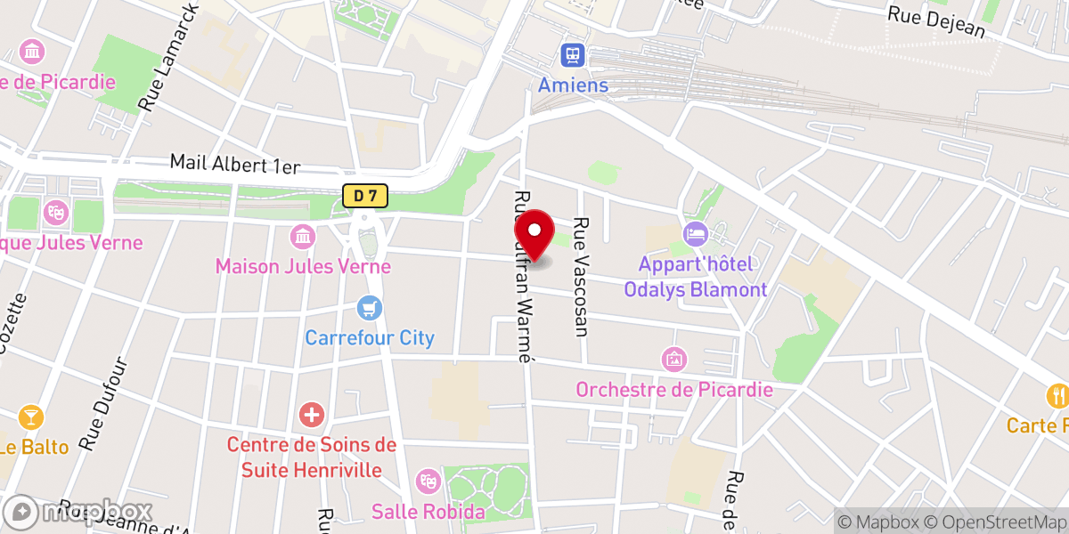 Map showing location of Église Saint Anne