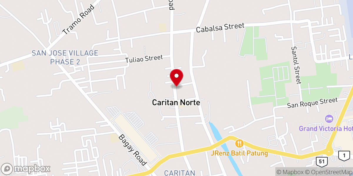 Map showing location of Evangel Assembly of God Tuguegarao