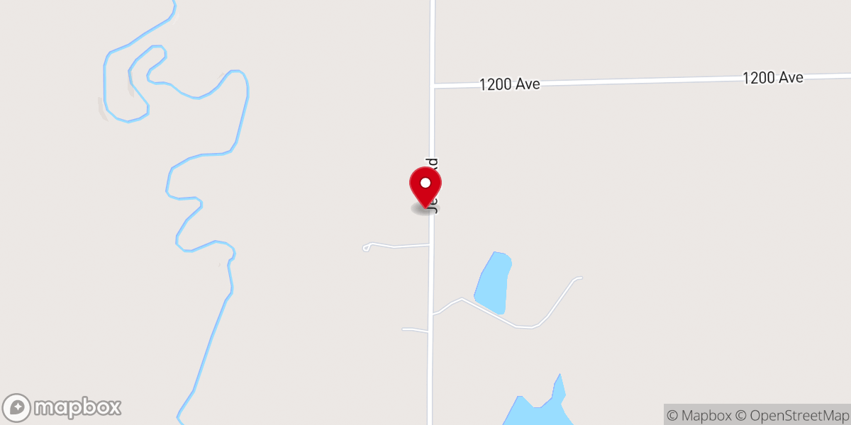 Map showing location of Ebenezer Baptist Church