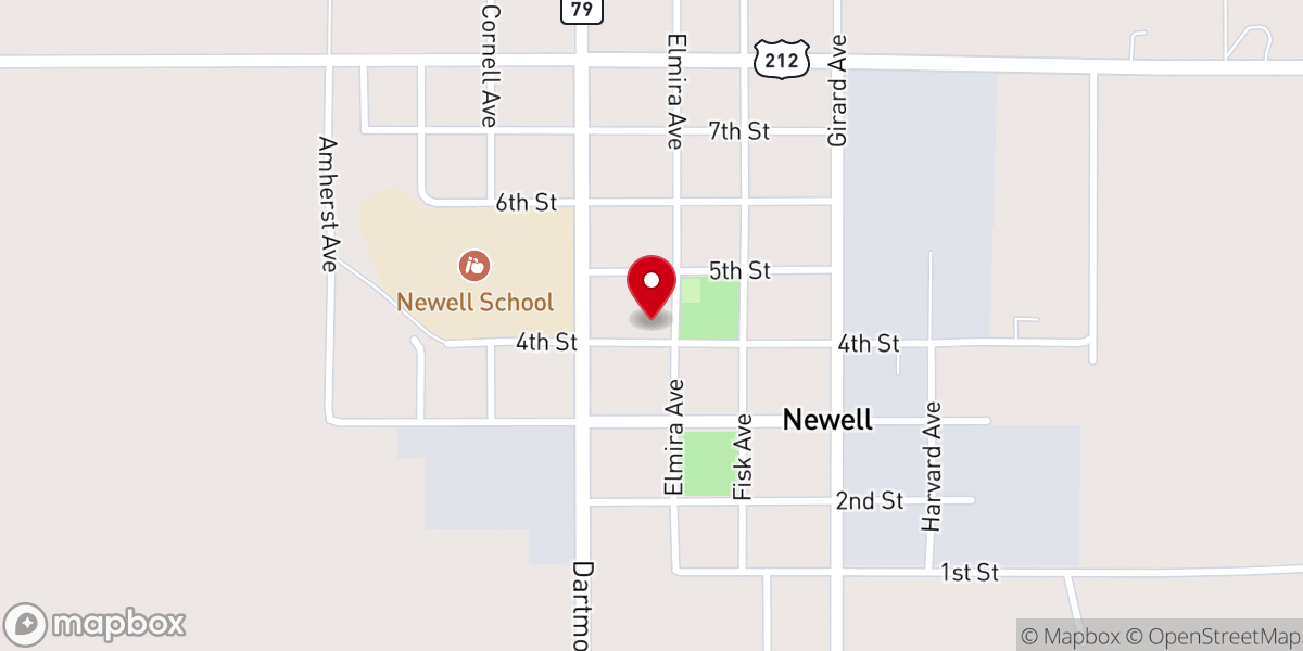 Map showing location of Newell Christian Fellowship