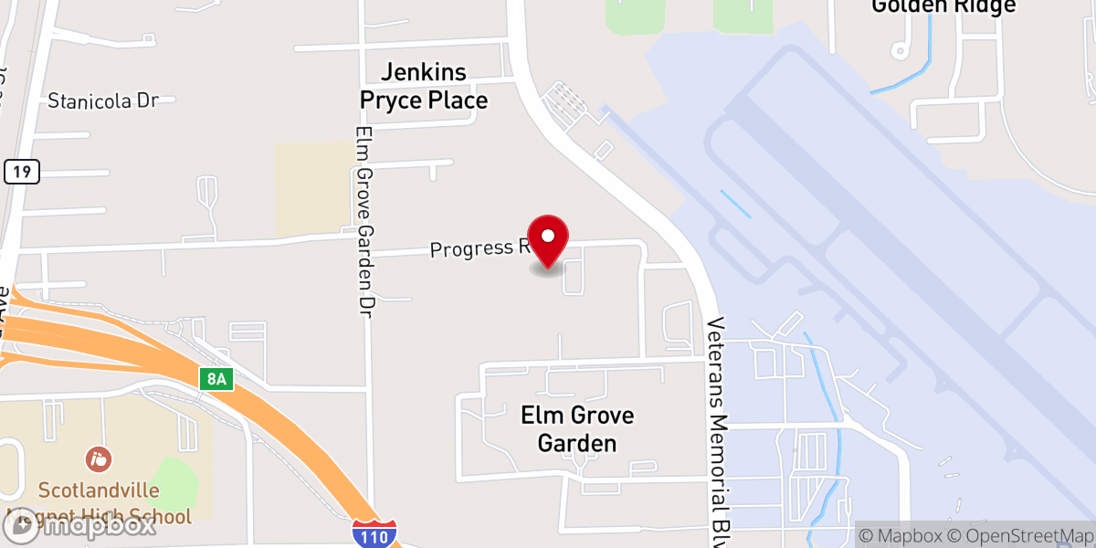 Map showing location of East Baton Rouge Parish Animal