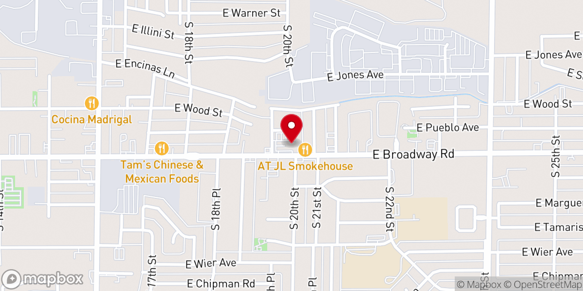 Map showing location of South Phoenix Missionary Baptist Church