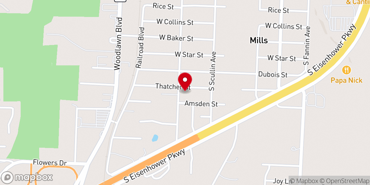 Map showing location of Gospel Chapel