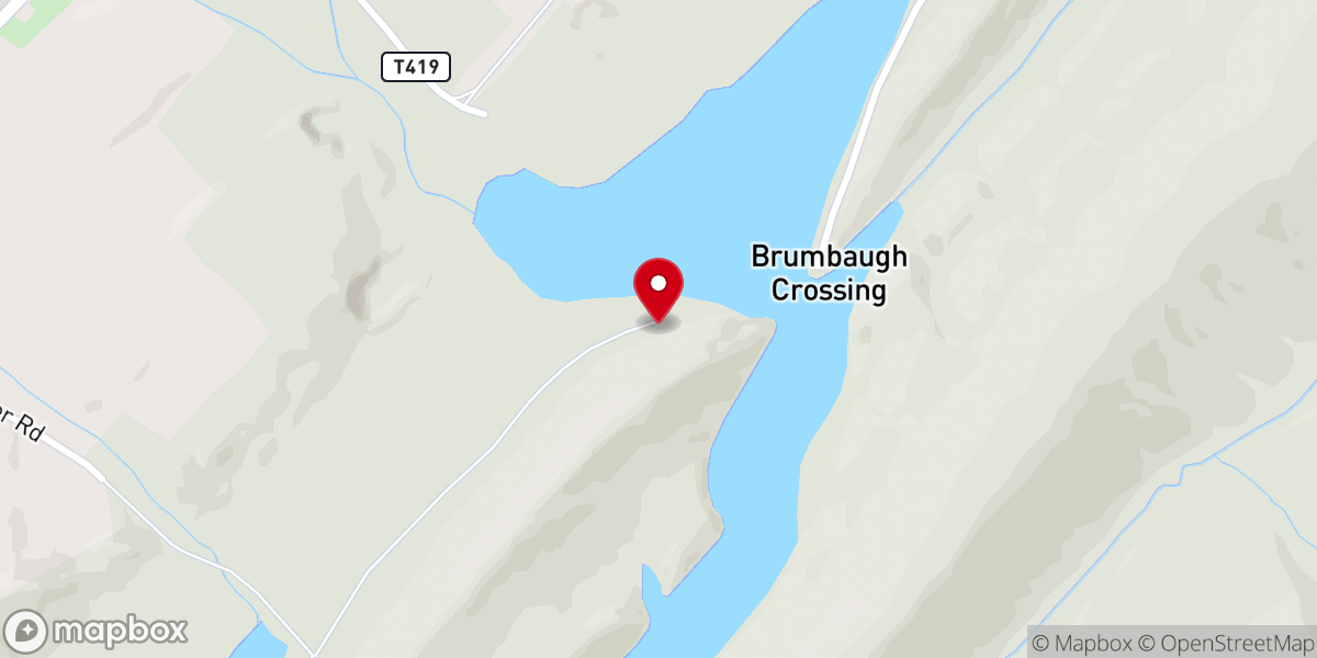 Map showing location of James Creek Church