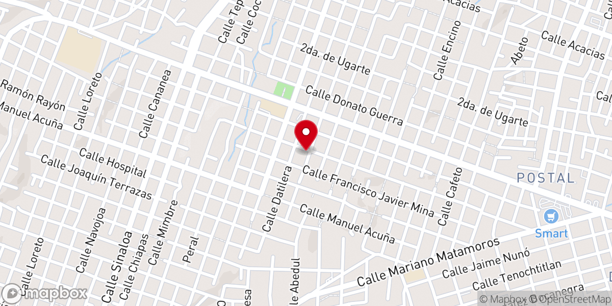 Map showing location of Templo Bautista Jezreel