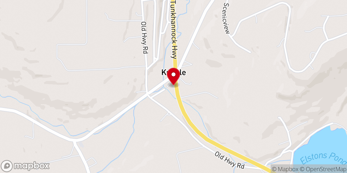 Map showing location of Kunkle United Methodist Church