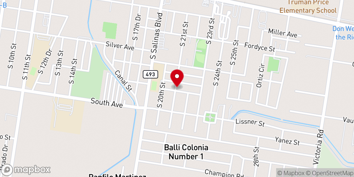 Map showing location of Templo Lugar Para Cristo