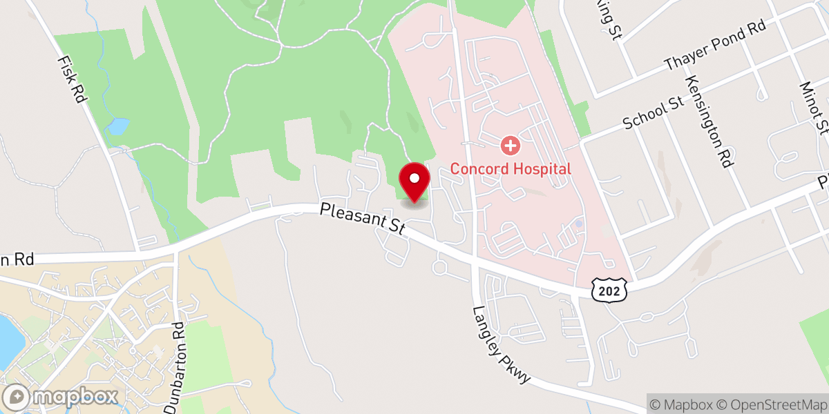 Map showing location of Unitarian Universalist Church of Concord, NH
