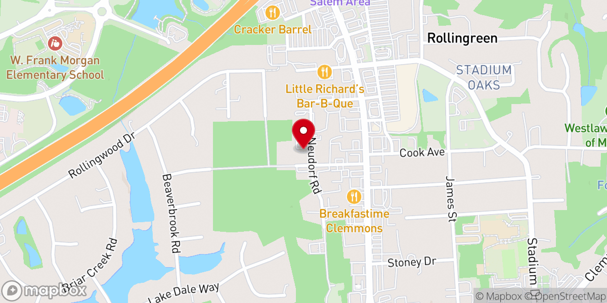 Map showing location of West Haven Baptist Church
