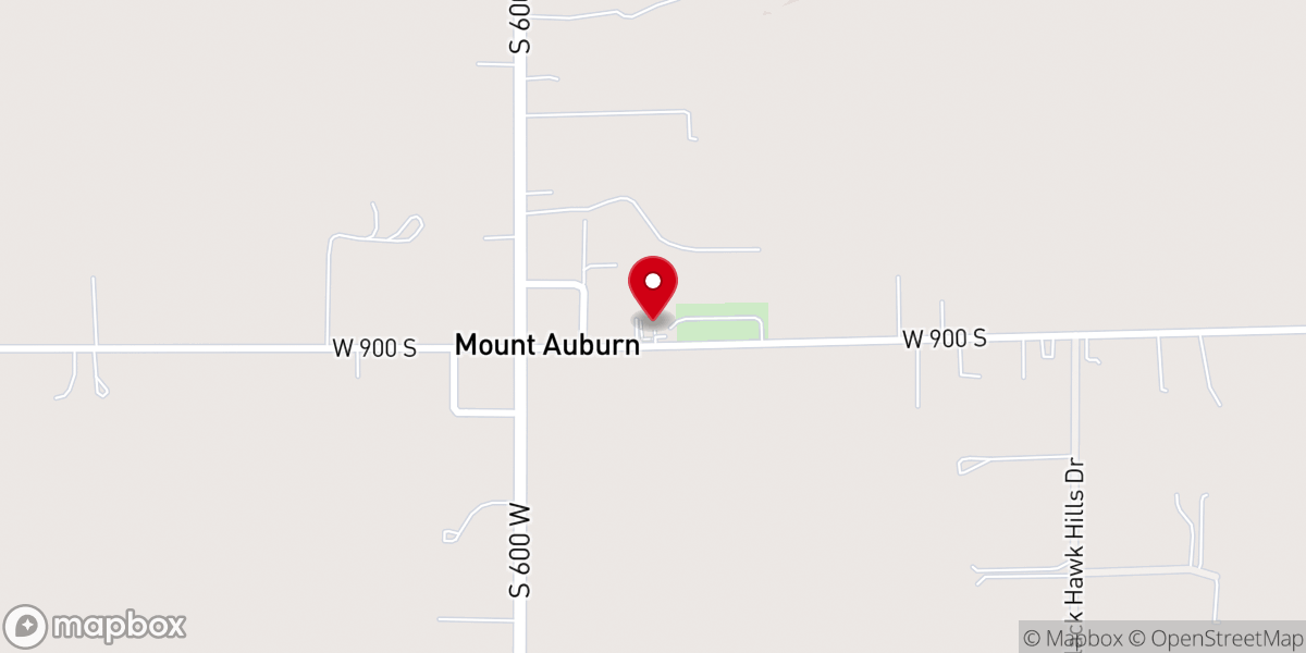Map showing location of Mt Auburn Christian Church