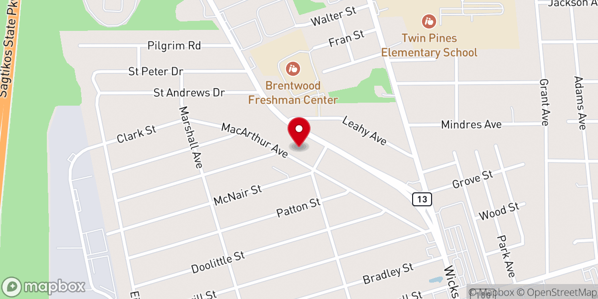 Map showing location of New Jerusalem Baptist Church