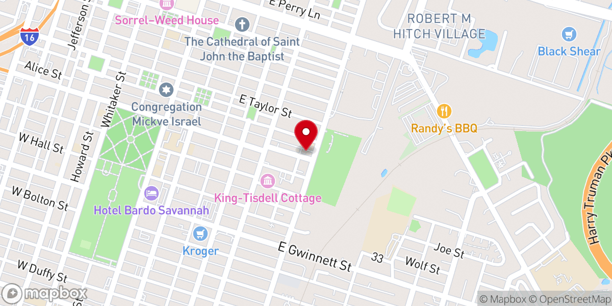 Map showing location of ST BENEDICT THE MOOR CATHOLIC CHURCH SAVANNAH