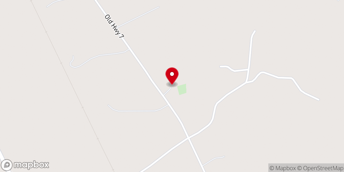 Map showing location of Mount Olive Church