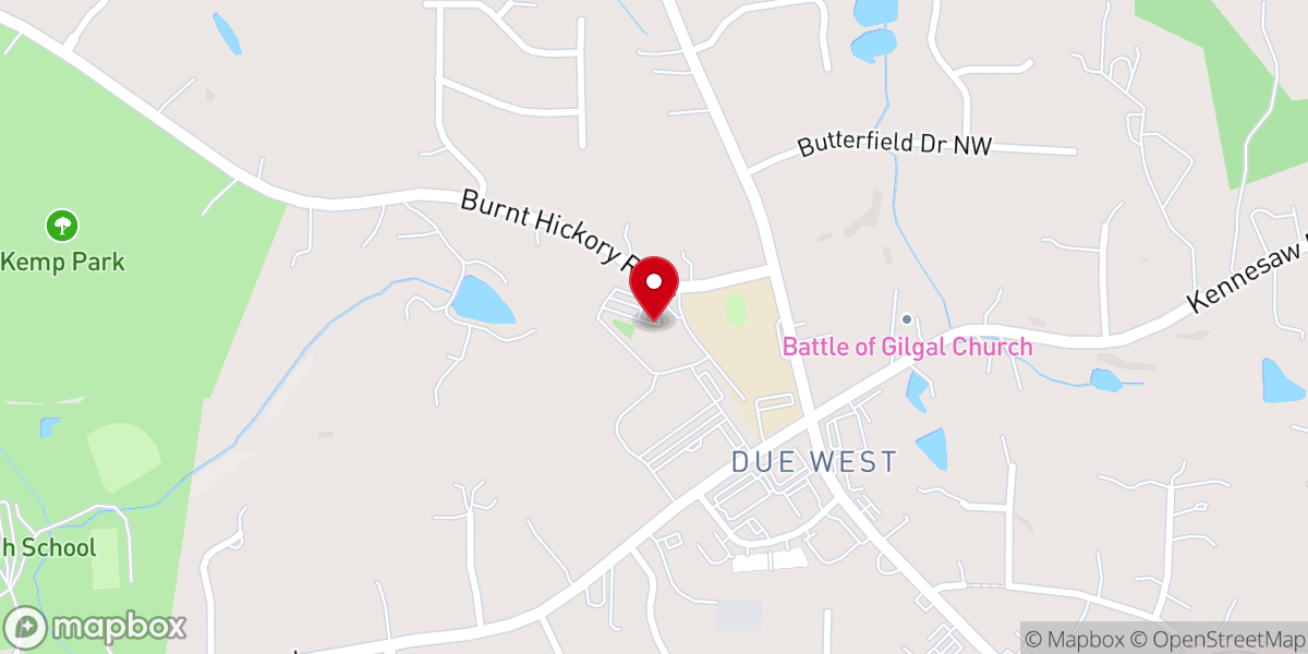 Map showing location of Due West Methodist Church Building A