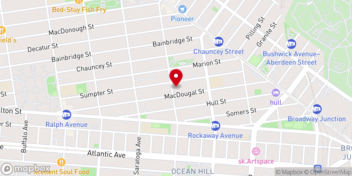 Map showing location of St. Paul's Pentecostal Church