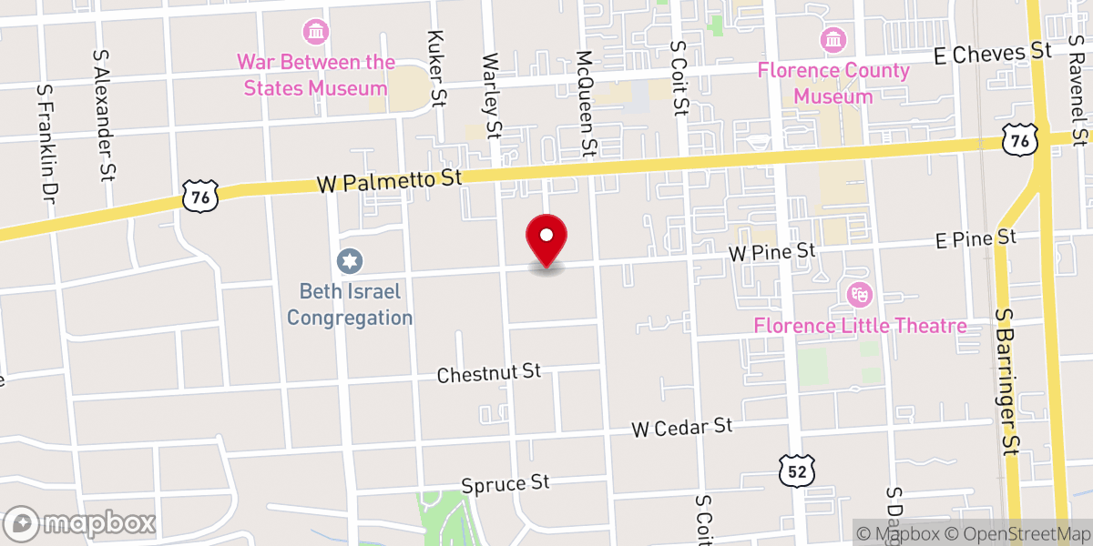 Map showing location of Pathway Pentecostal Temple