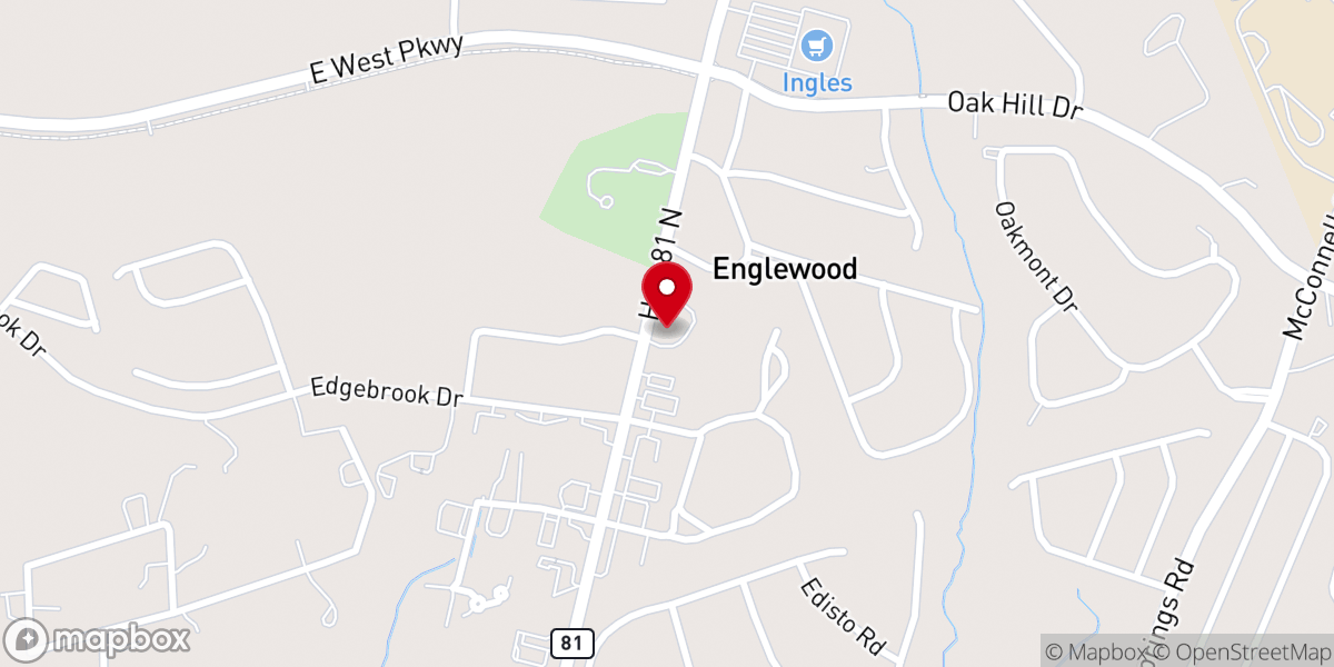 Map showing location of Saint George's Episcopal Church