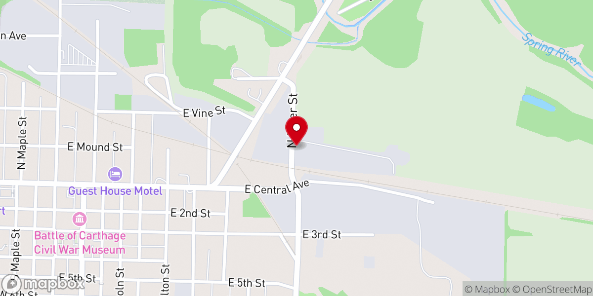 Map showing location of River Street Food Pantry
