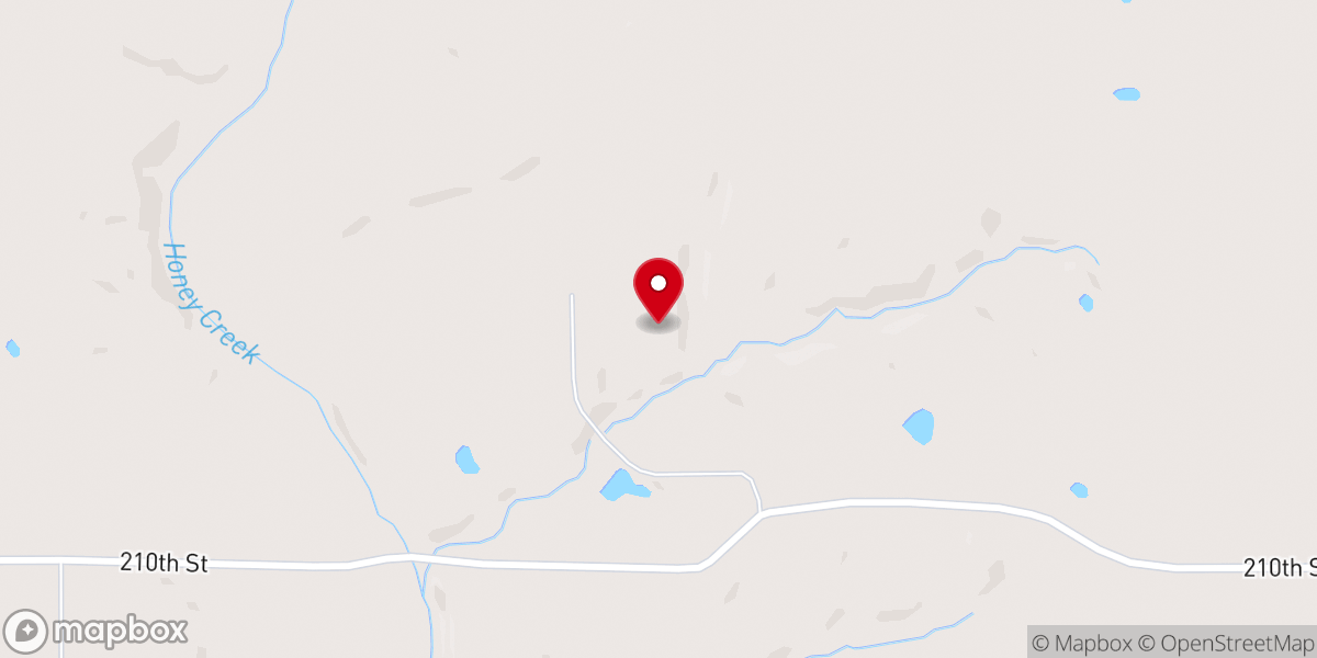 Map showing location of Living Water Farms Christian Camp
