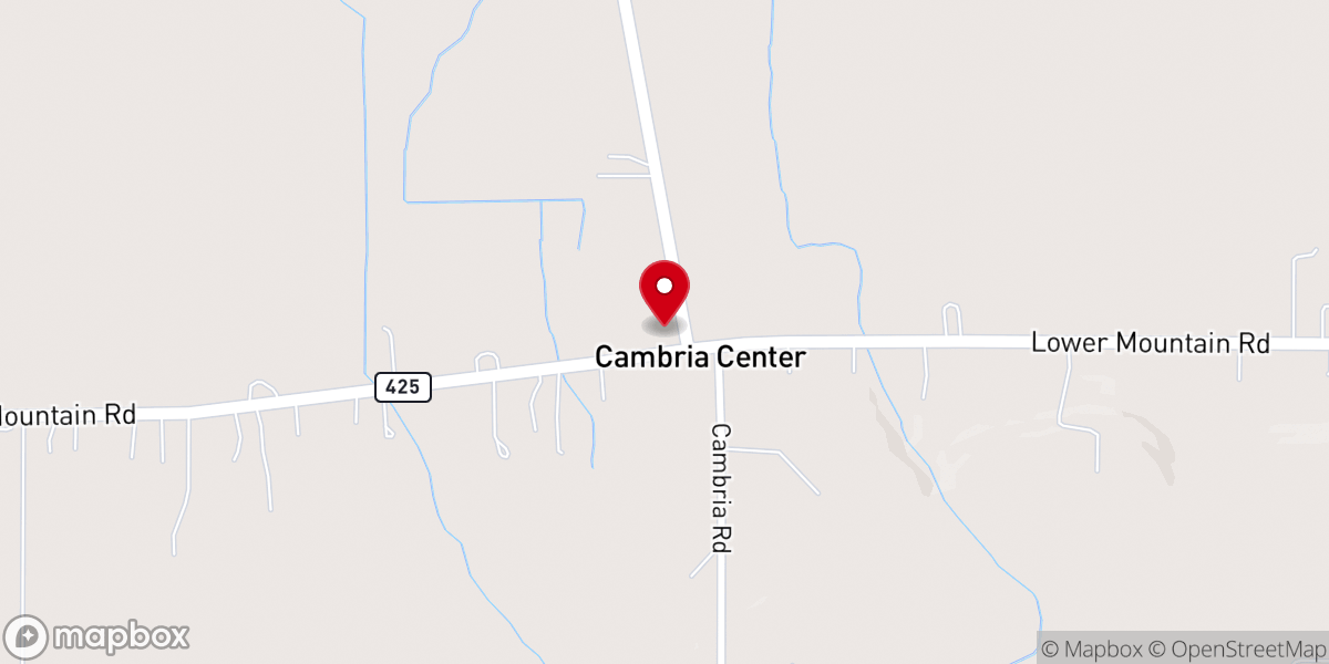 Map showing location of Cambria Congregational Church