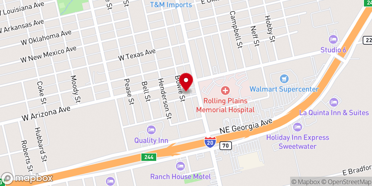 Map showing location of Normandy Avenue Chruch of Christ