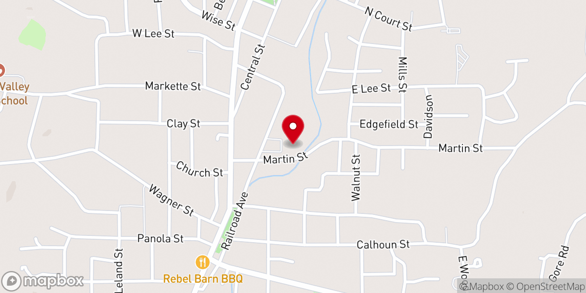 Map showing location of Spring Hill North MB Church