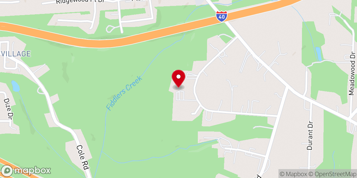 Map showing location of Friedland Moravian Church