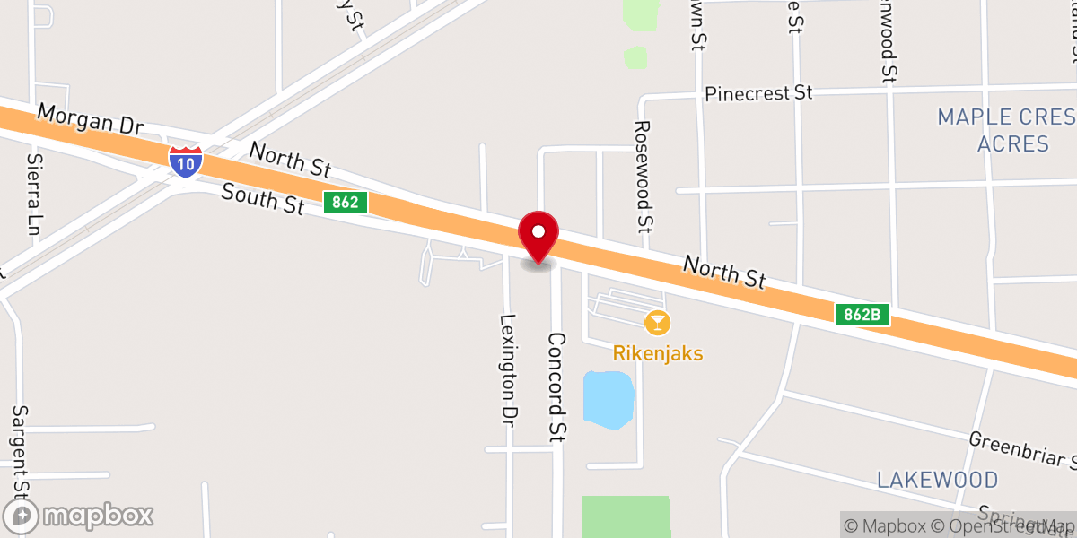 Map showing location of Compass Church - Vidor