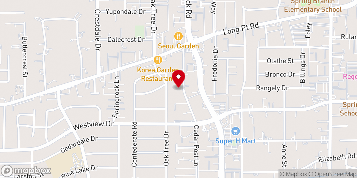 Map showing location of Pentecostales De Spring Branch