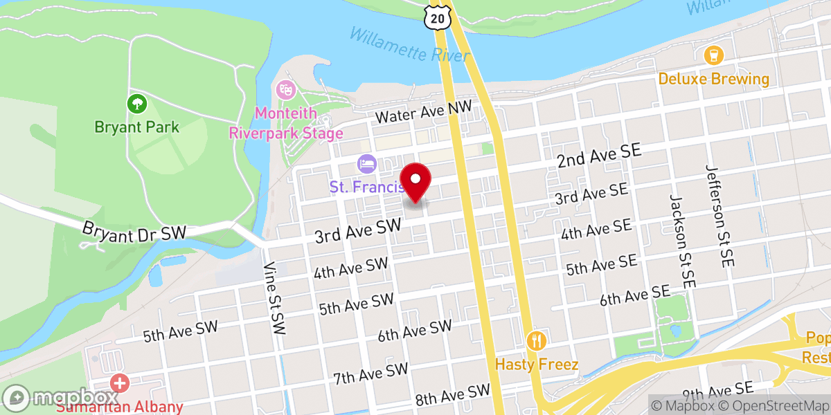 Map showing location of Christ Reformed Church of Albany