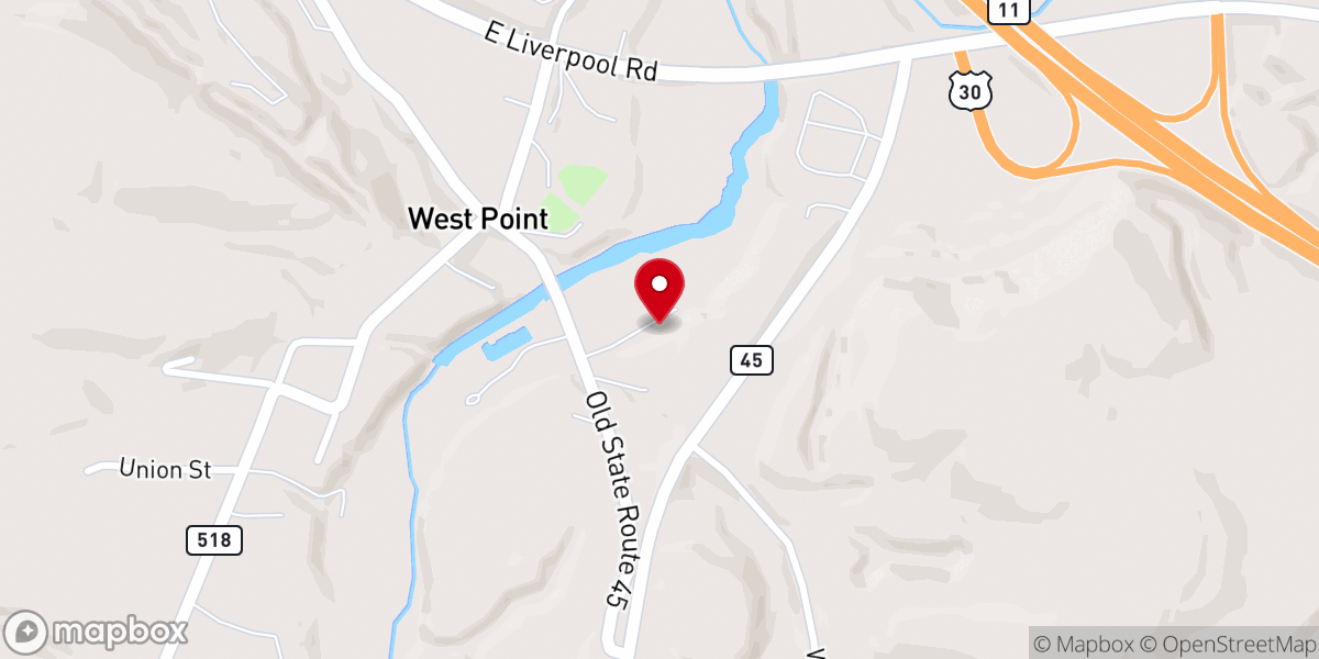 Map showing location of Madison Trinity Church
