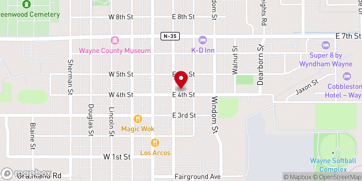 Map showing location of Independent Faith Baptist Church
