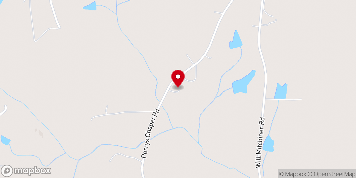 Map showing location of Perry's Chapel Baptist Parsonage