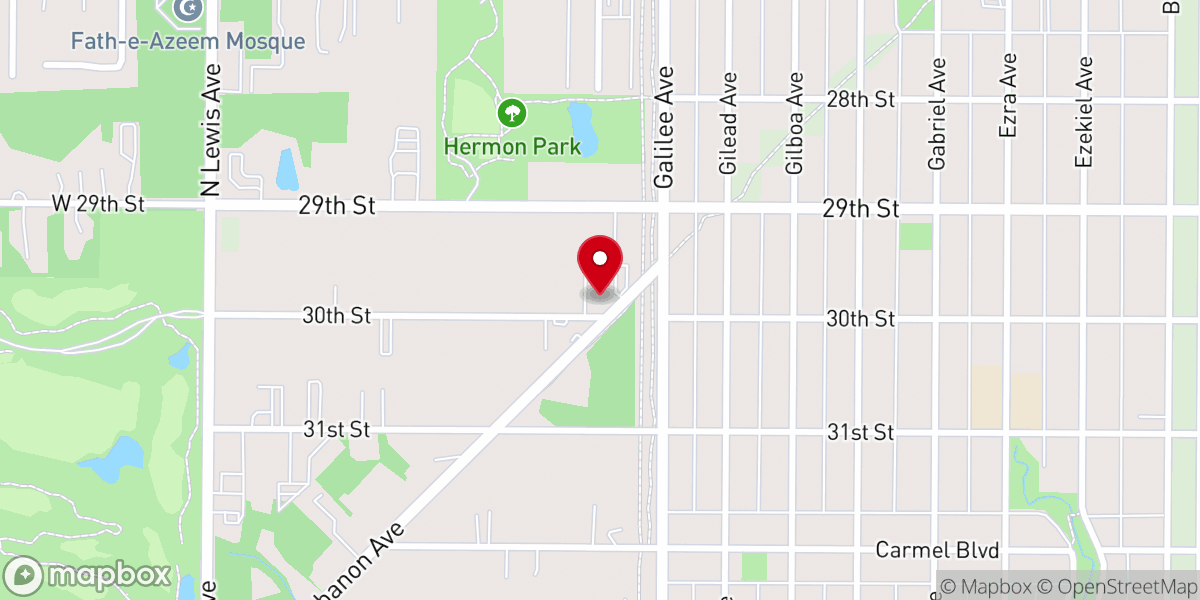 Map showing location of Mt Zion Missionary Baptist Church
