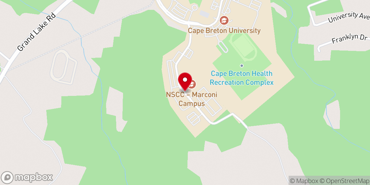 Map showing location of NSCC - Marconi Campus