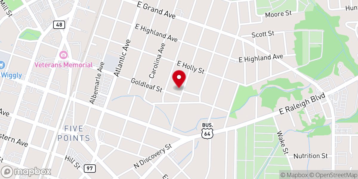 Map showing location of Mt Pisgah Presbyterian Church