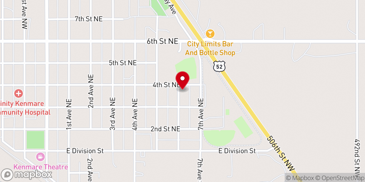 Map showing location of Faith Baptist Church