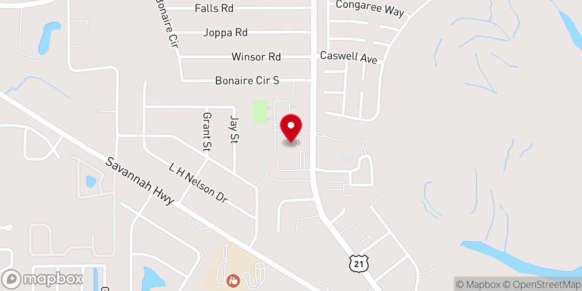 Map showing location of Community Bible Church