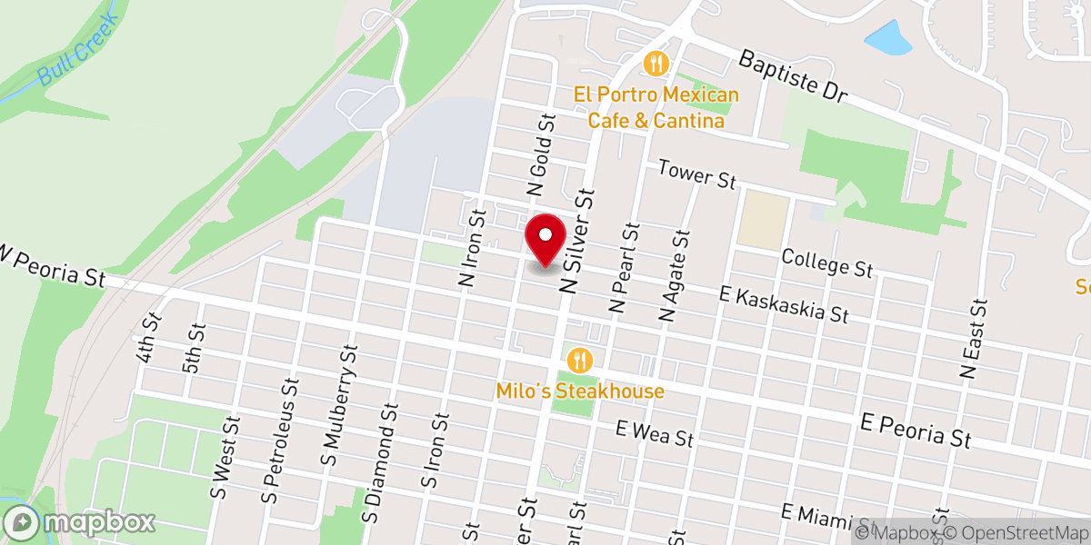 Map showing location of Church of Christ