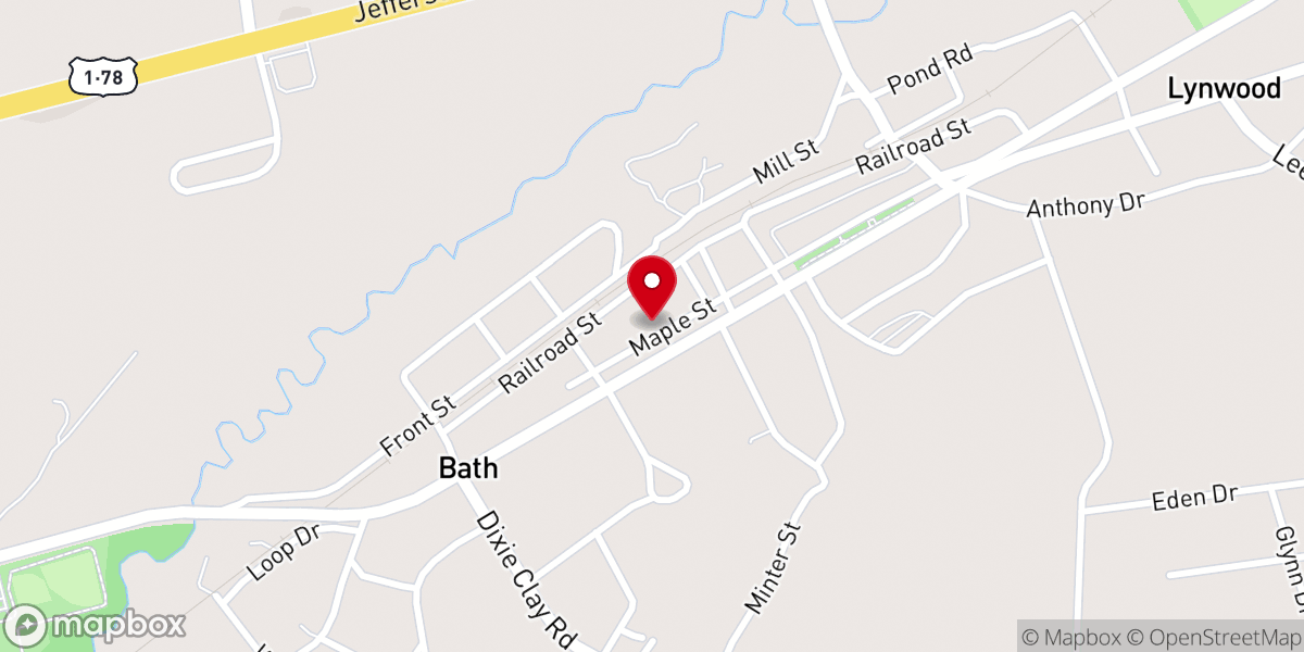 Map showing location of The Light of the World Church