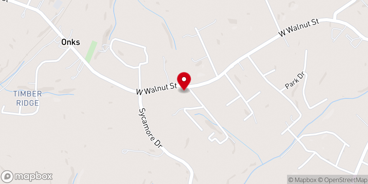 Map showing location of Midway Presbyterian Church