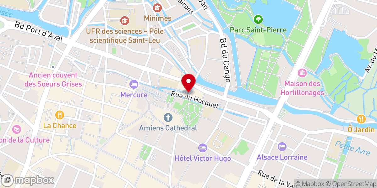 Map showing location of Place du don