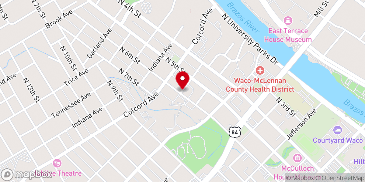 Map showing location of Mount Carmel Baptist Church