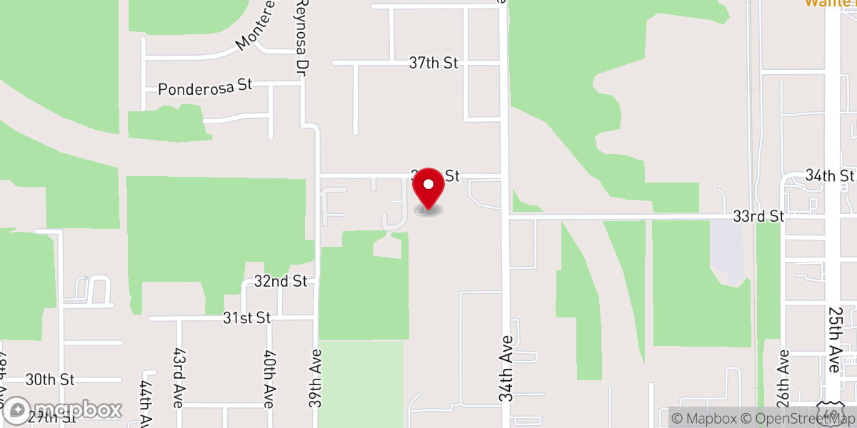 Map showing location of Anointed Temple AOH Church