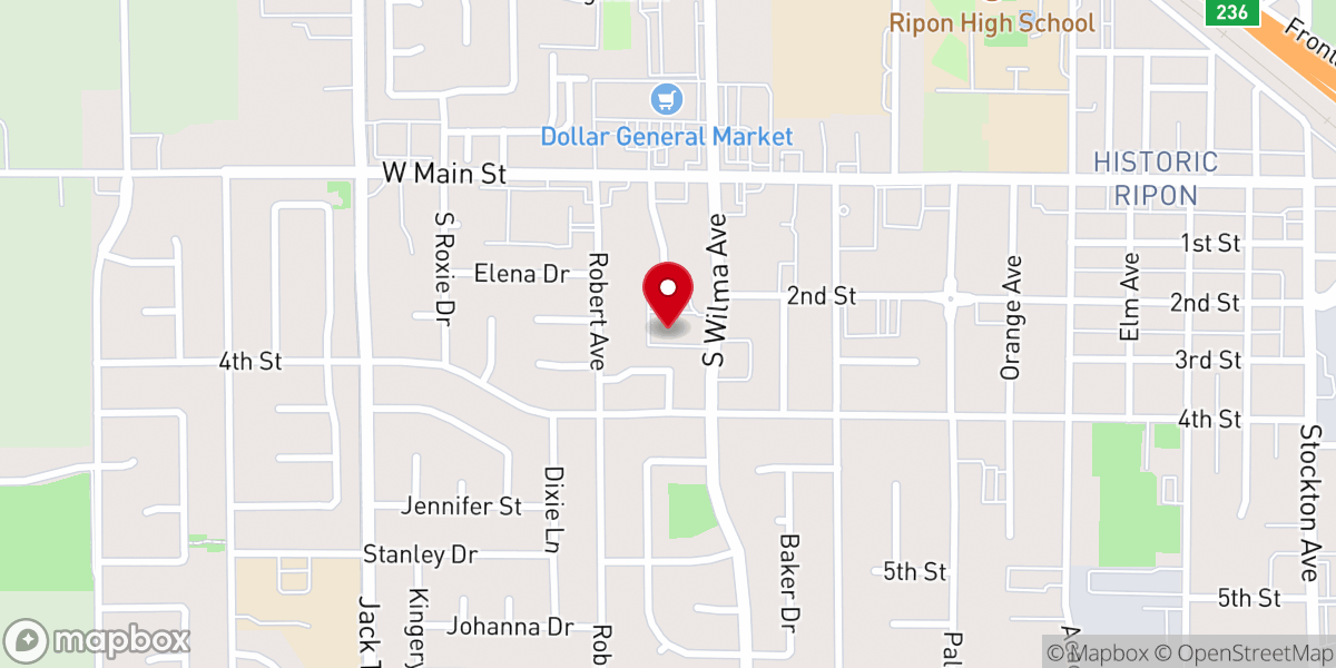 Map showing location of Almond Valley Christian Reformed Church
