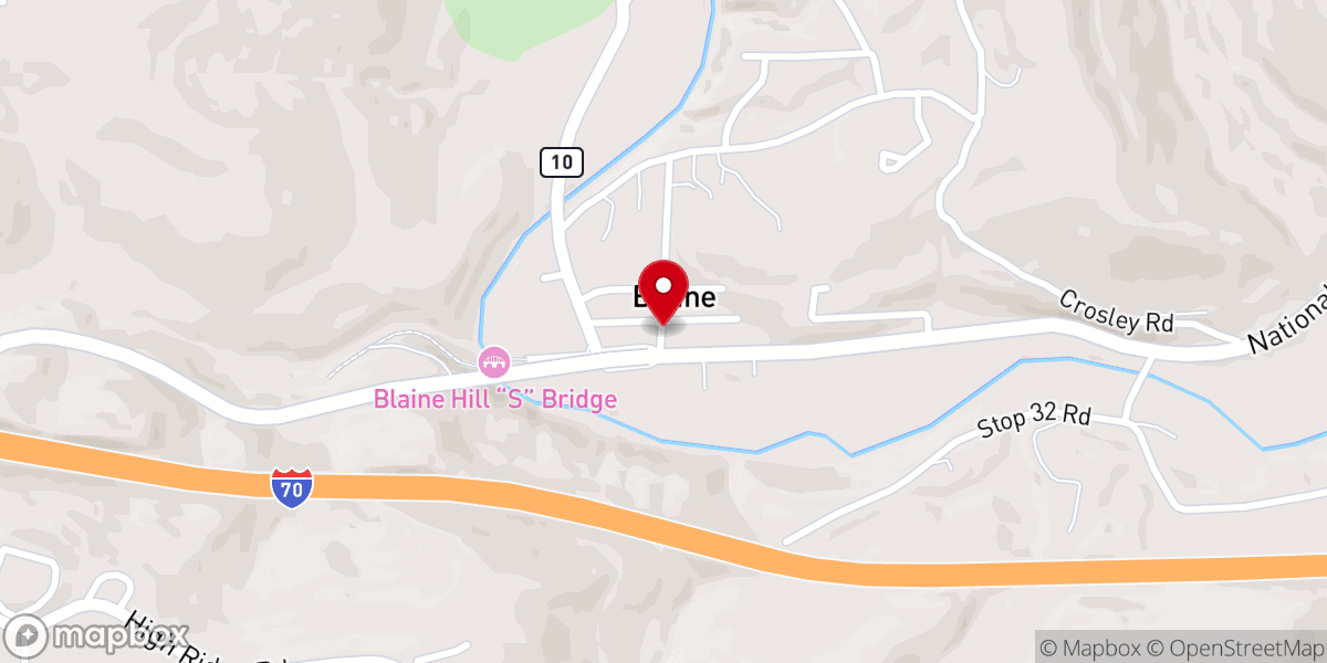 Map showing location of Blaine, OH 43909