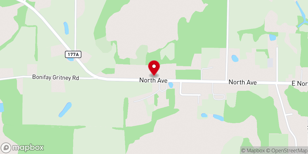 Map showing location of Blessed Trinity Catholic Church