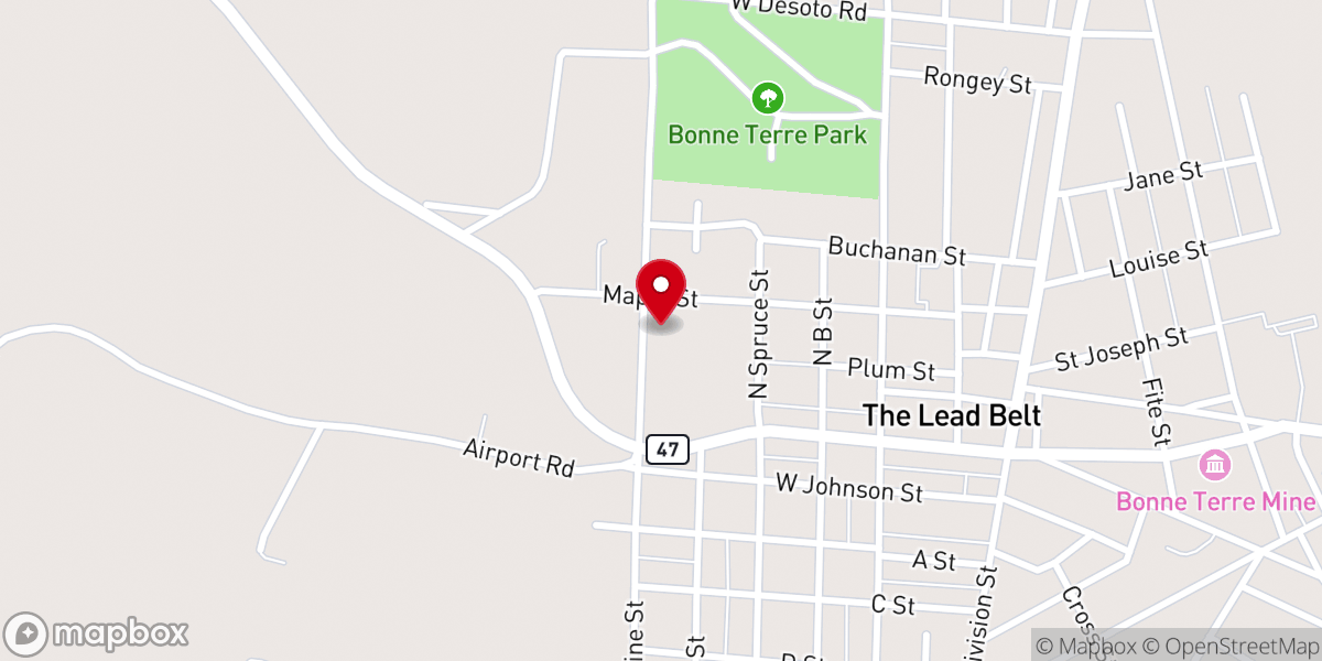 Map showing location of Church of Christ